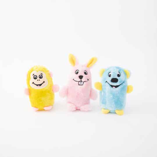 Squeakie Buddies – Pack of 3 ( Bear, Bunny, Monkey )
