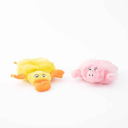 Squeakie Pad 2-pack Duck and Pig