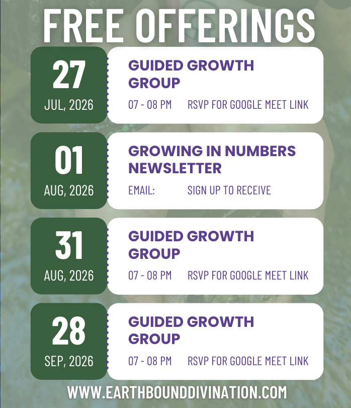 Free offerings, July 27, 2026: Guided Growth Group, August 1, Growing in Numbers Newsletter, Guided Growth Group meetings August 31 & Septerber 28