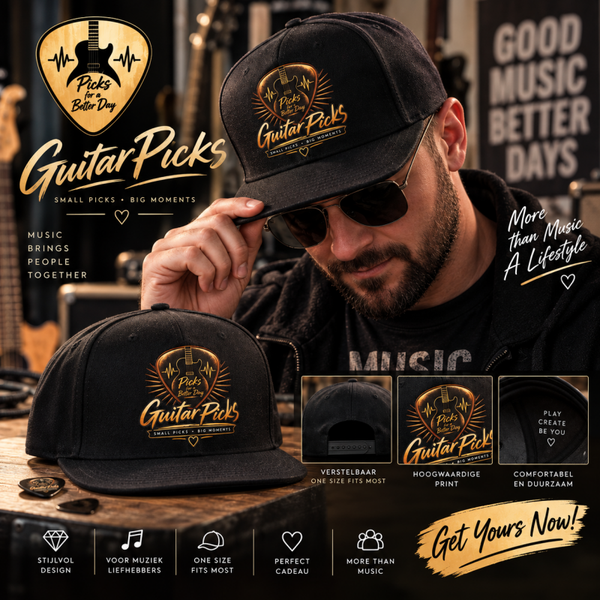 Picks for a better day Cap - Black en gold