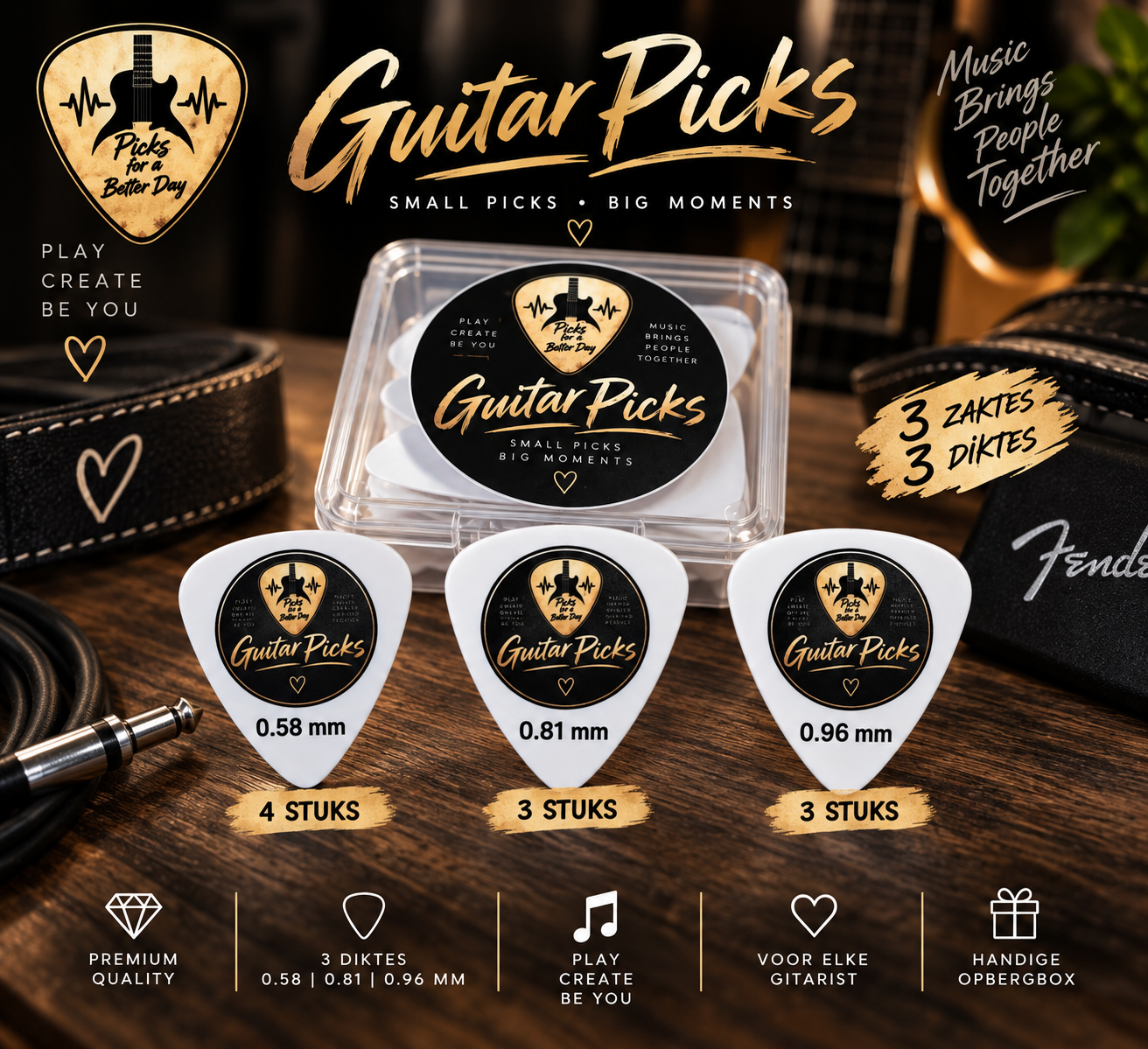 Eigen label plectrum
