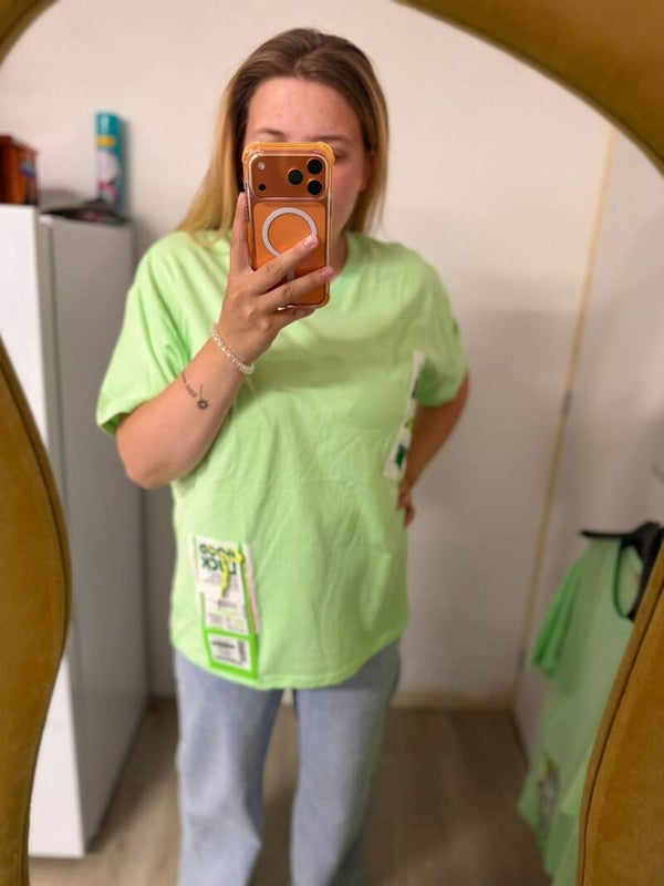 Mint groen label shirt