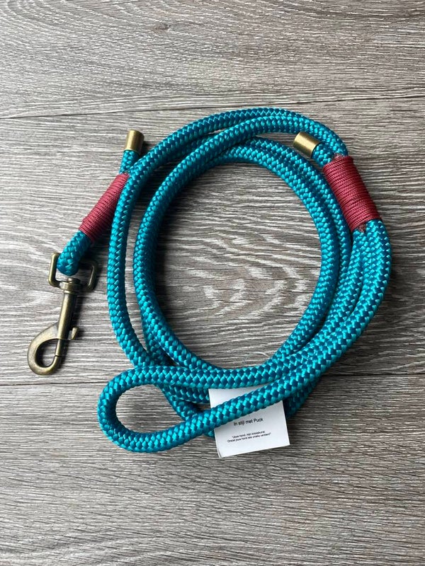 Aqua blauw riem 10 mm PPM 2 meter