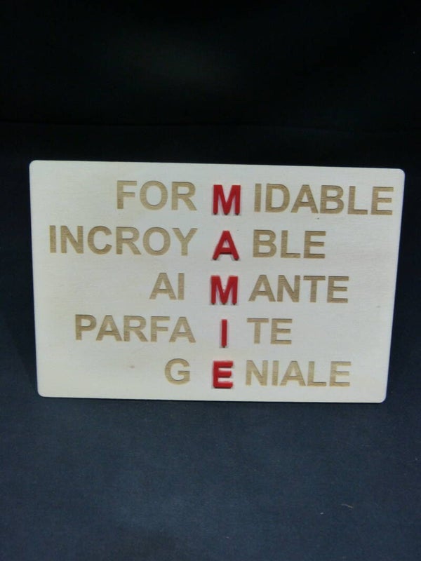 Plaque Mamie modèle au choix