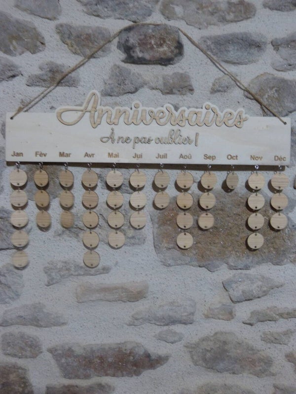 Calendrier des Anniversaires modèle 2