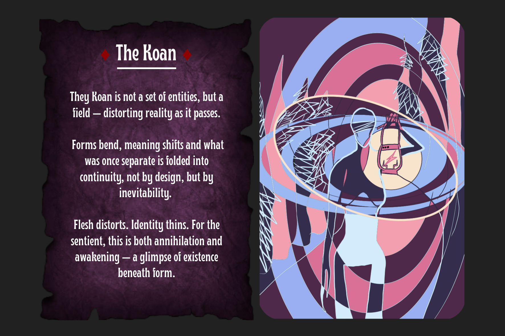 The Koan faction of Aeviternal, representing structural cohesion, the universe understanding itself, balanced with tension