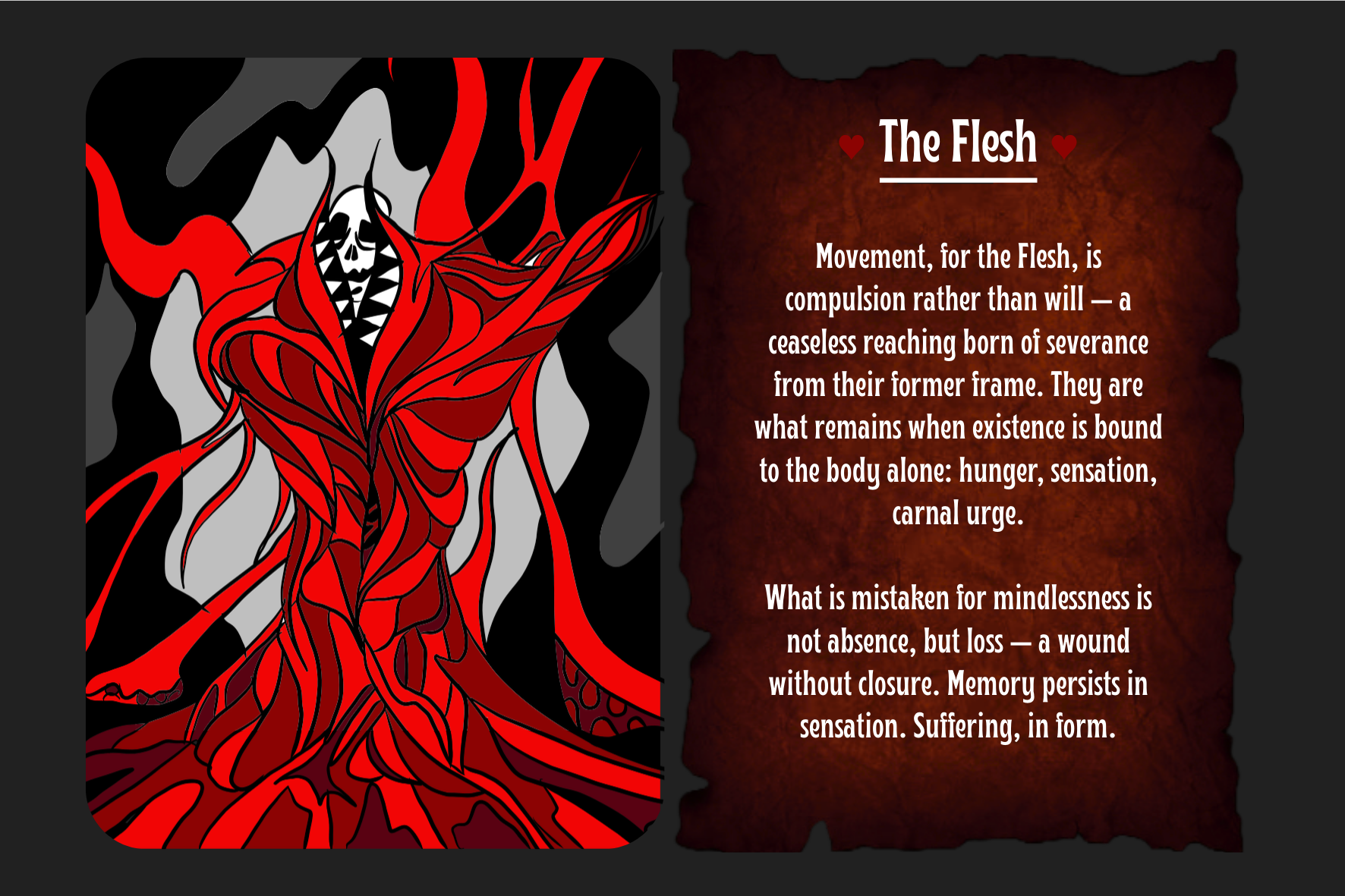 The Flesh faction of Aeviternal, embodying unrestrained desire, instinctive drive, and raw experience