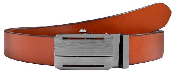 Produktinformasjon "Leonardo Verrelli Genuine Leather Automatic Belt, maks. 120 cm/ 35 mm, brun (tan) - forkortbar"