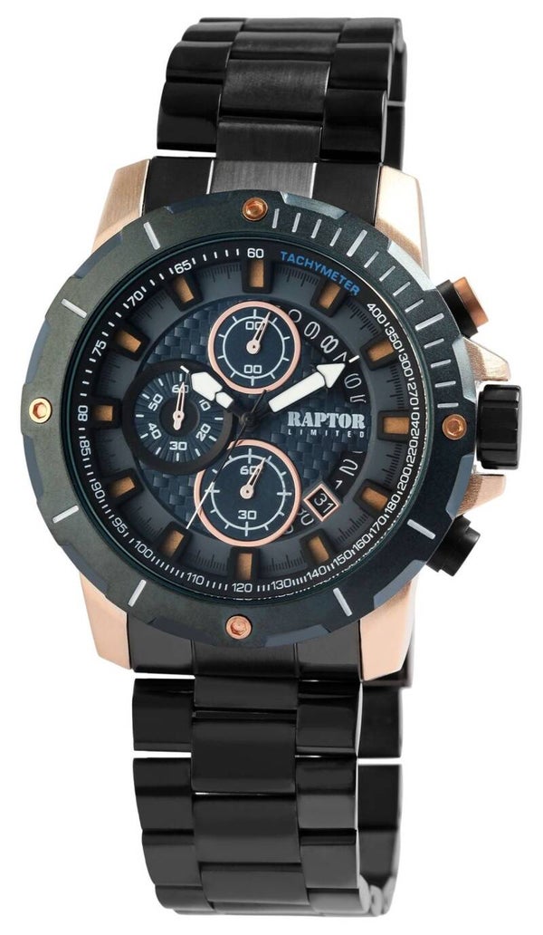 Raptor Limited Chronograph "Kifah", armbånd i rustfritt stål