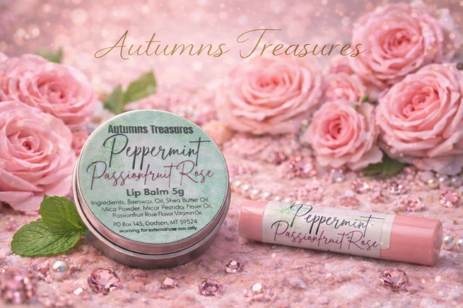 Peppermint Passionfruit Rose Lip Balm