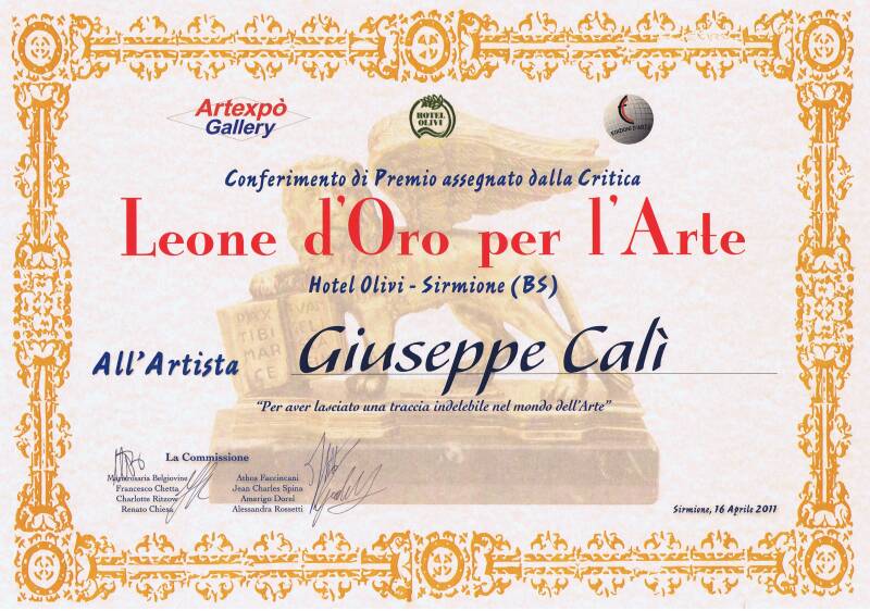 LEONE ORO PER L'ARTE GIUSEPPE CALI'
