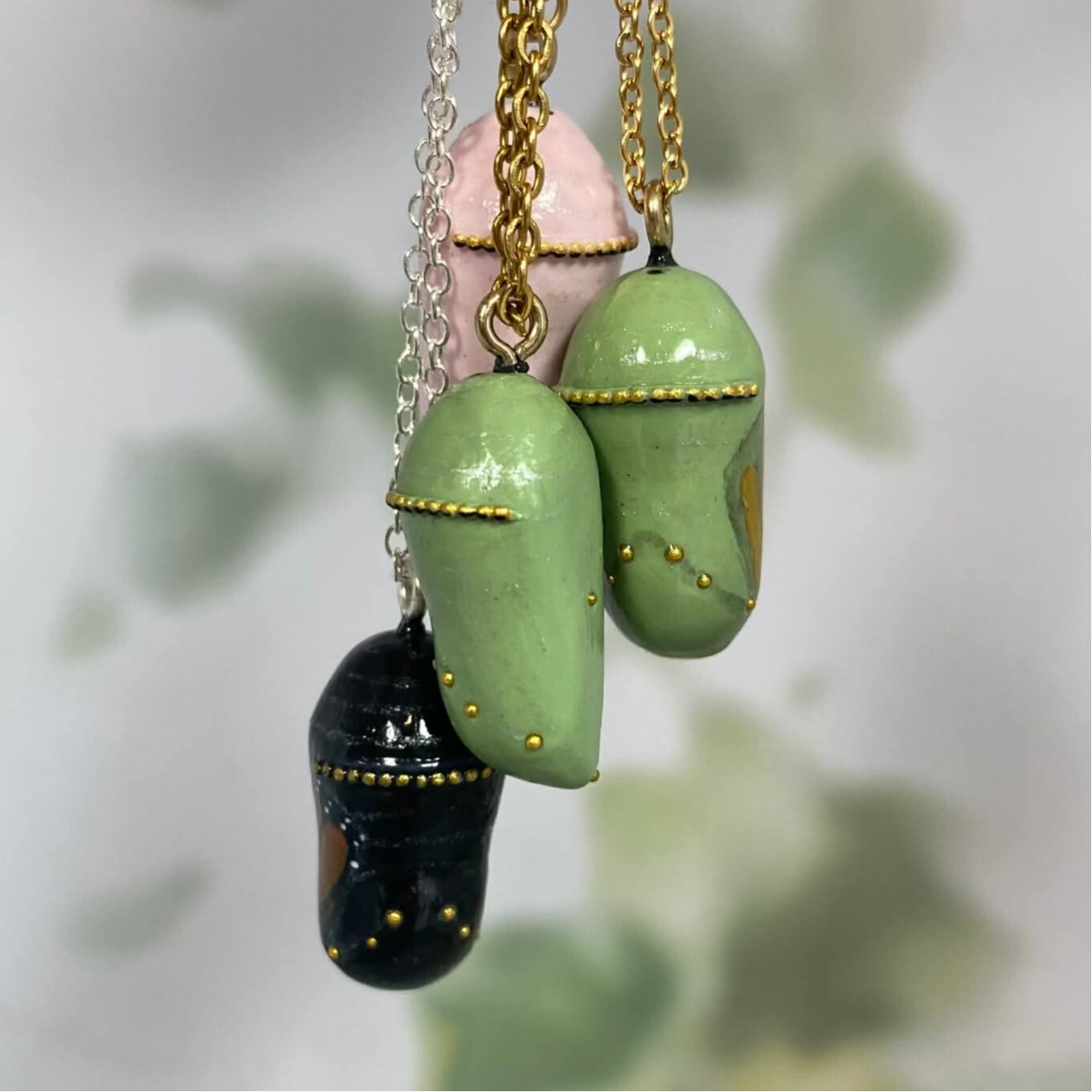 BUTTERFLY CHRYSALIS PENDANTS $69