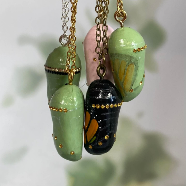 CRYSTAL DETAILED BUTTERFLY CHRYSALIS PENDANTS from $89