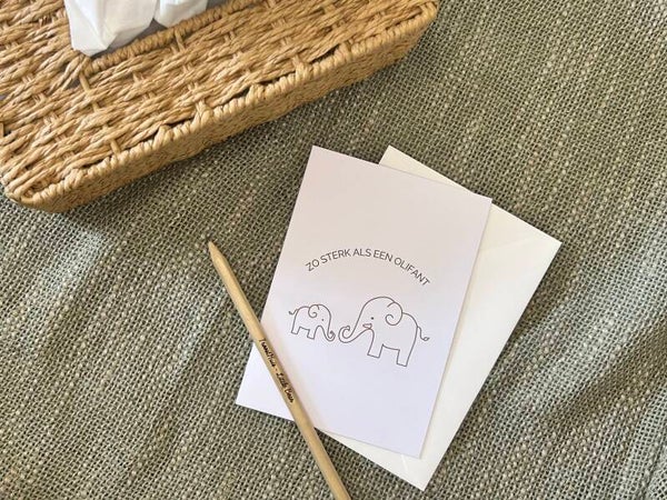 wenskaartje "Olifant"