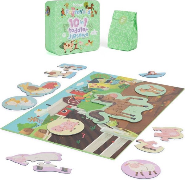 Boppi - Boerderijdieren puzzelset - voor peuters