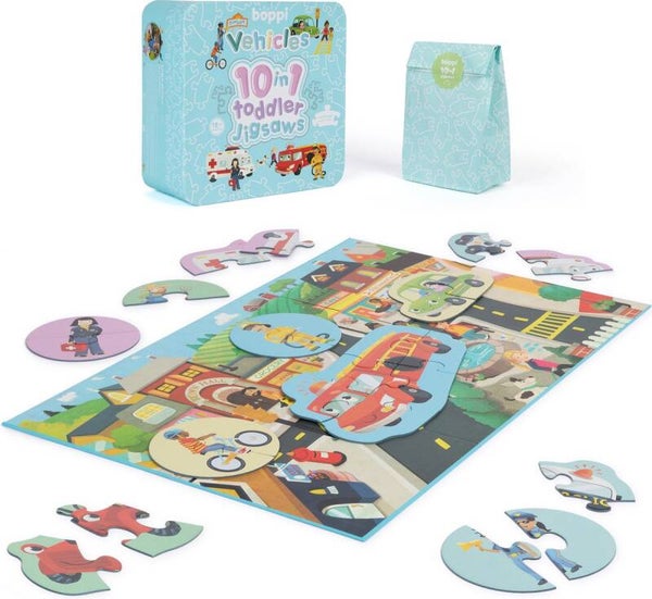 Boppi - Voertuigen puzzelset - voor peuters