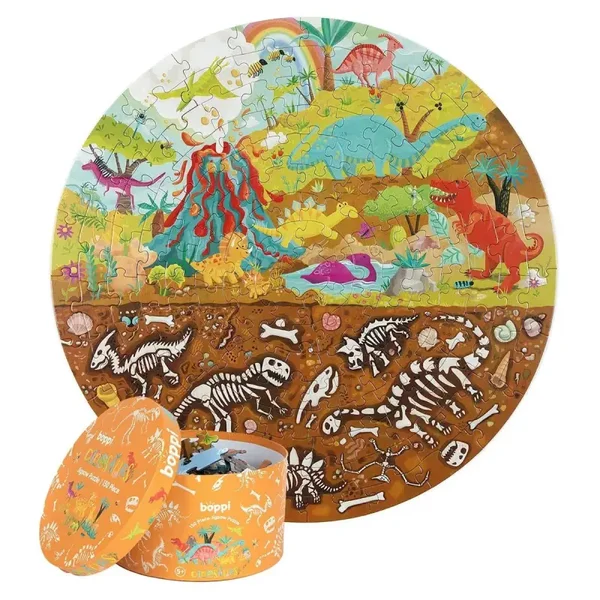 Boppi - Ronde puzzel - Stoere dinosaurussen