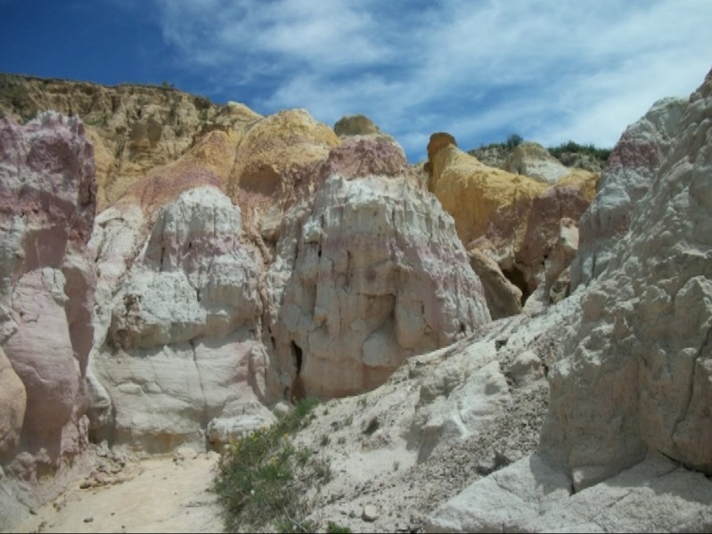 Paint mines Colorado, mooi klleurrijke hoodoos