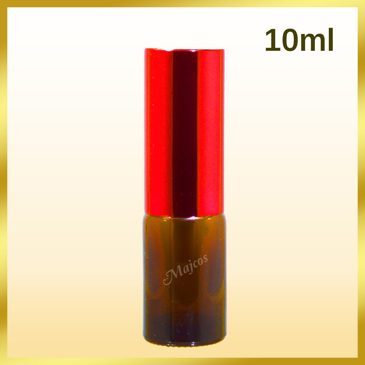 10ml empty Amber Glass Bottles with shiny Red atomisers