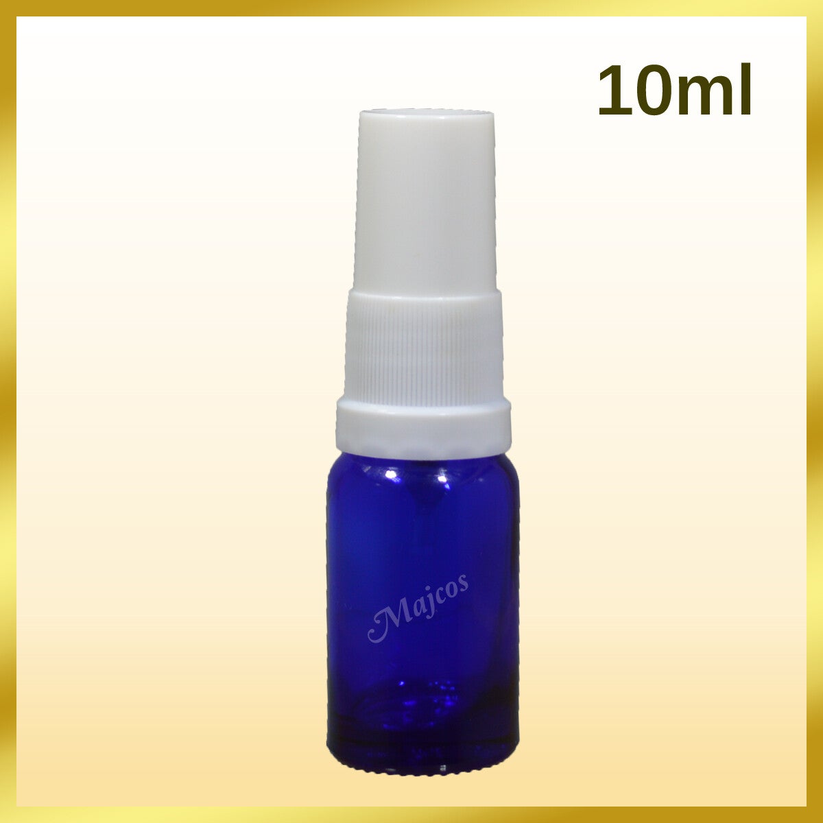 10ml empty Cobalt Blue Glass Bottles with traditional White atomisers / fine mist Spray