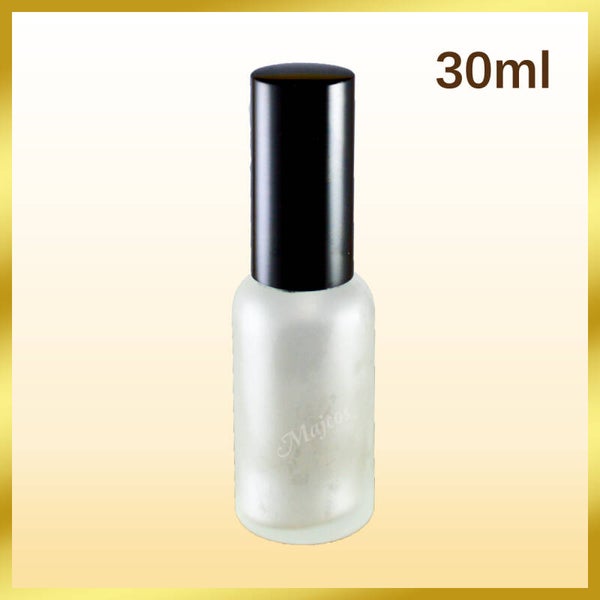 30ml empty Frosted Glass Bottles with shiny Black Atomizer / Mist spray
