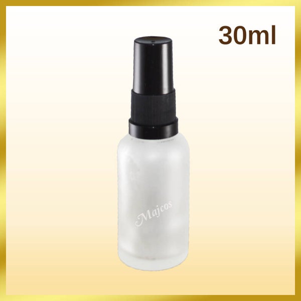 30ml empty Frosted Glass Bottles with traditional Black Atomizer / Mist spray -Black over caps