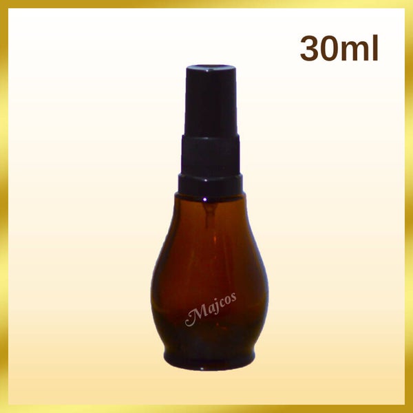 30ml empty Gourd Glass Bottles with tradional Black Atomiser / Mist spray-Black over Caps