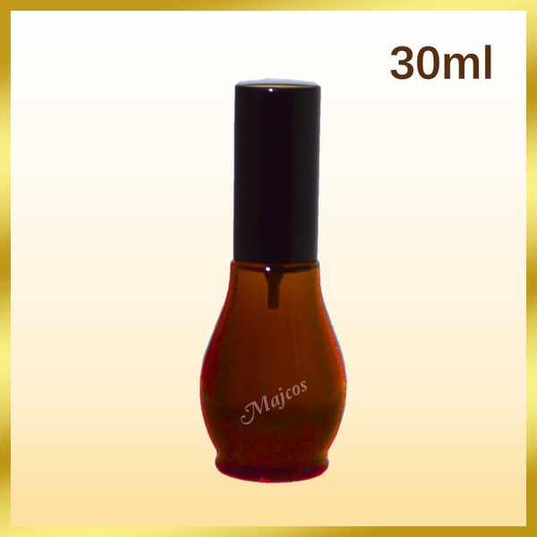 30ml empty Gourd shape Glass Bottles with shiny Black Atomiser / Mist spray