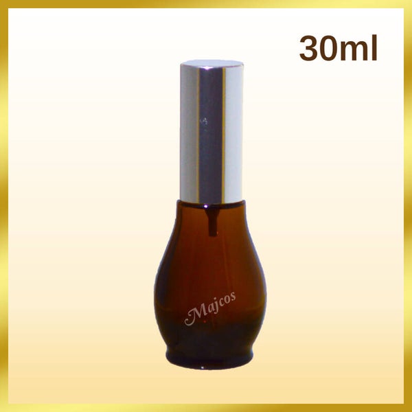 30ml empty Gourd shape Glass Bottles with shiny Silver Atomiser / Mist spray