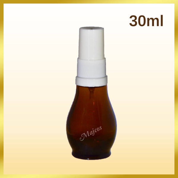 30ml Gourd Glass Bottles with tradional White Atomiser / Mist Spray-White over Caps