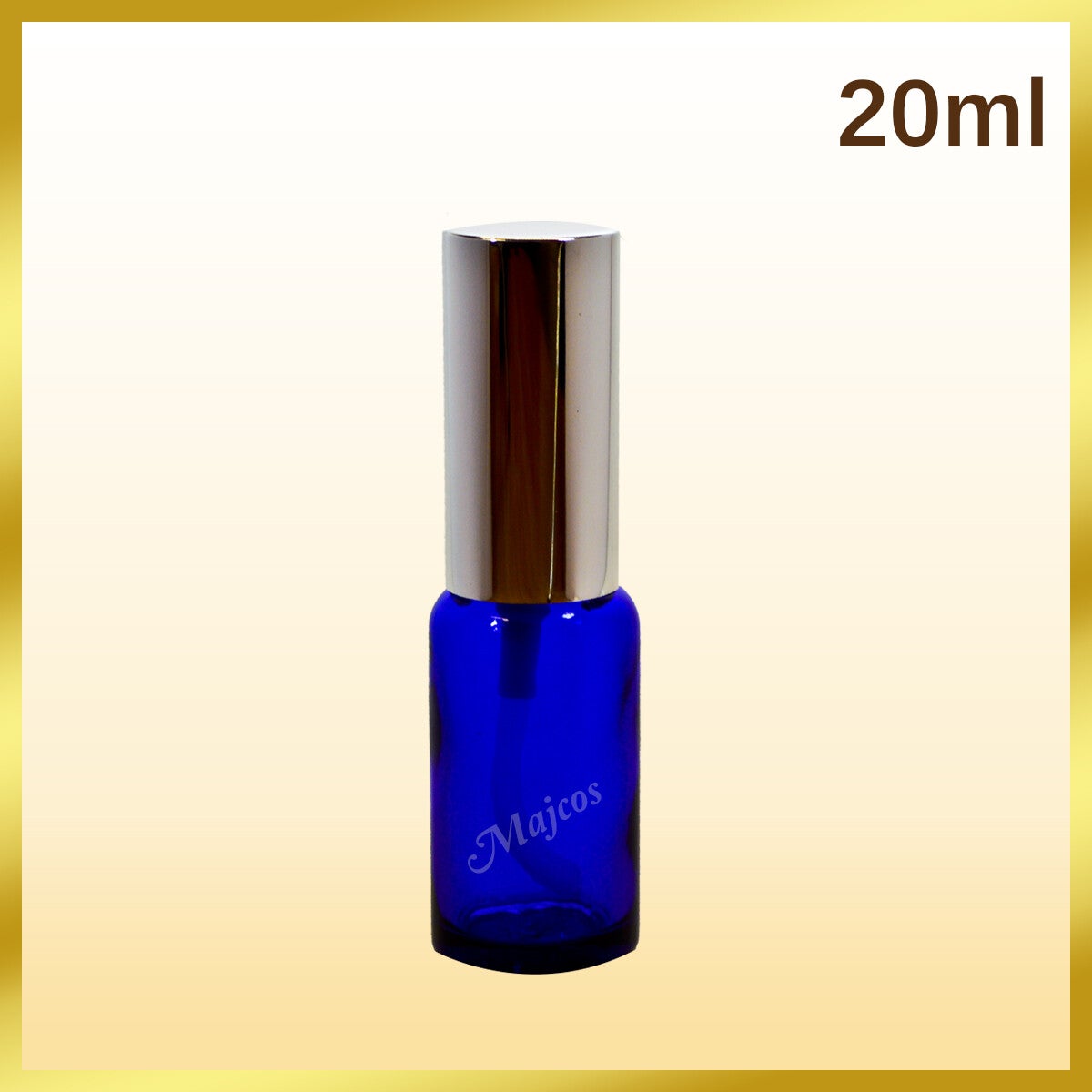 20ml empty Cobalt Blue Glass Bottles with shiny Silver Atomizer / Mist spray