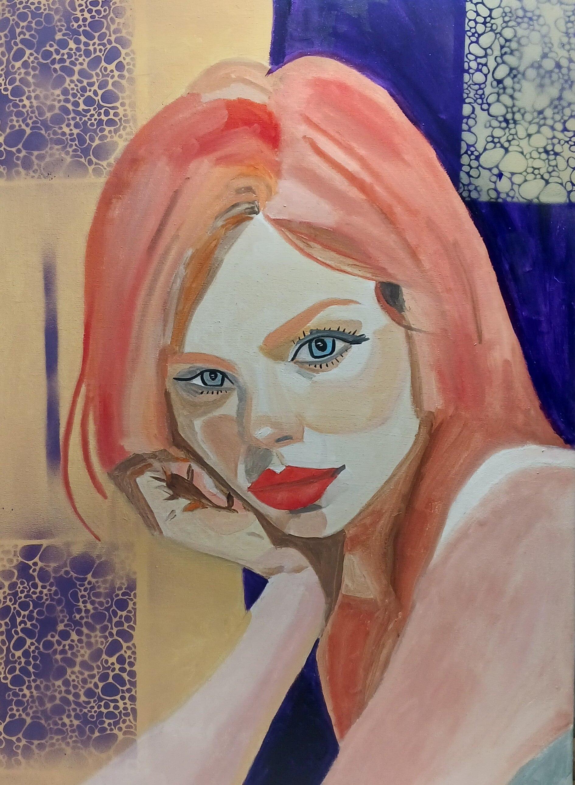 Red head photo 1980's Commission piece