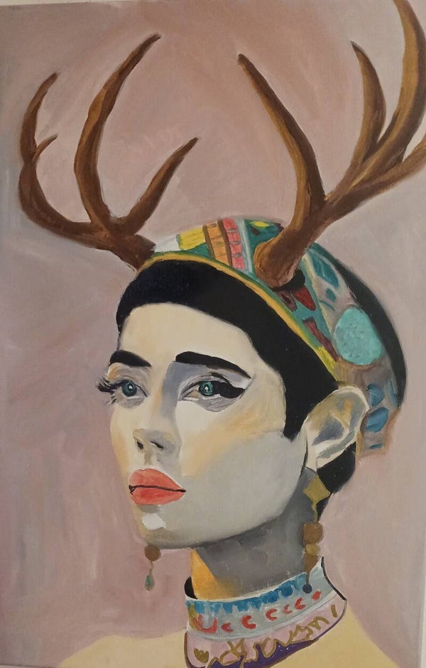 Inna with antlers