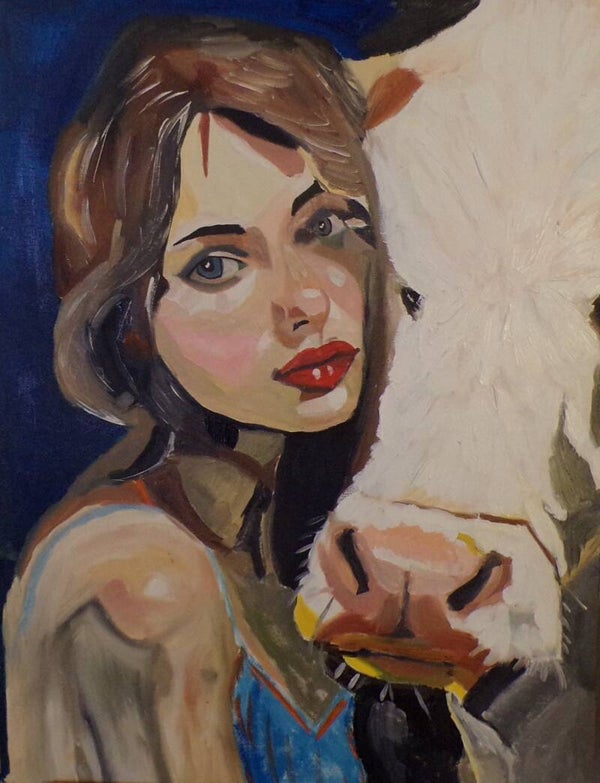 Rinske with Cow