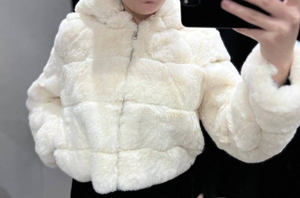 Chaqueta corta de pelo
