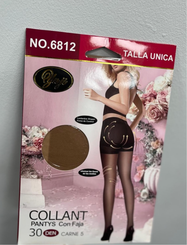 Medias color carne con faja