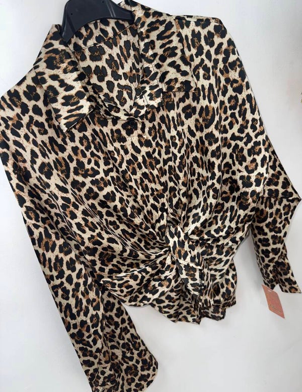 Camisa nudo leopardo