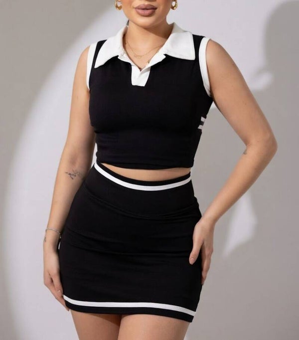 Conjunto falda pantalón