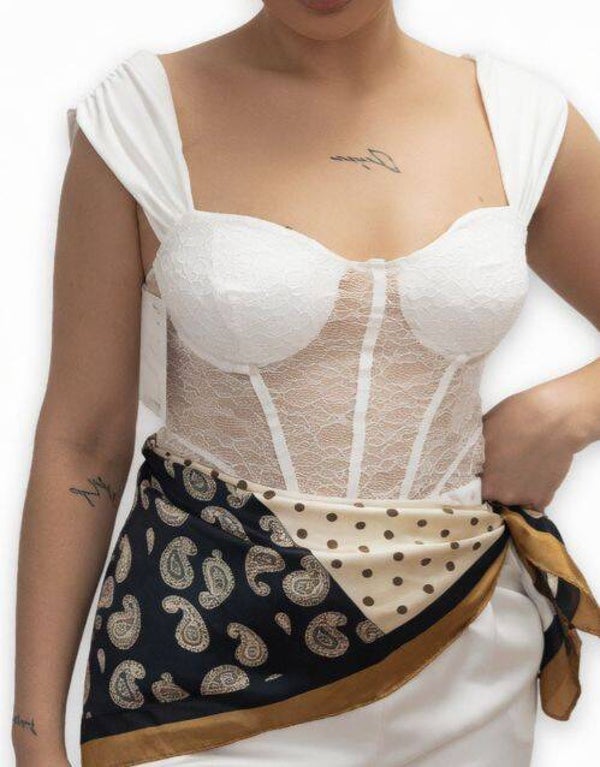 Top corset encaje