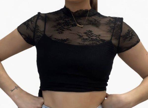 Camiseta de encaje