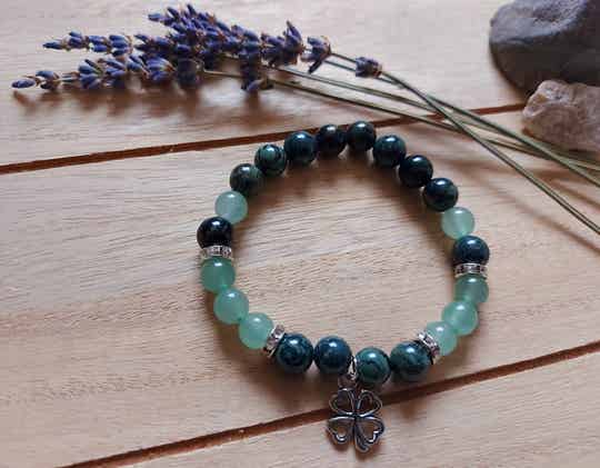 Armband Kambaba Jaspis/groene Aventurijn