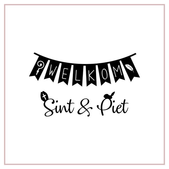 Raamsticker Welkom sint & piet - sale