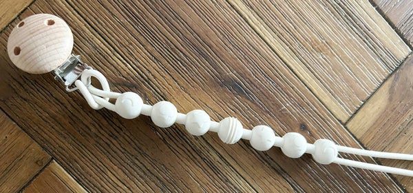 Siliconen speenkoord crème