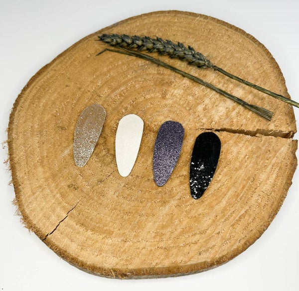 Haarspeldjes set groot glitter goud/wit/paars/zwart