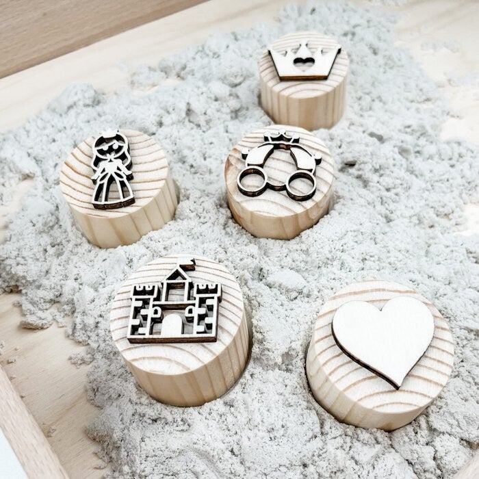 Houten stempelset prinses