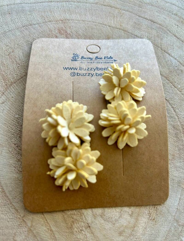 Setje anti-slip speldjes yellow flowers