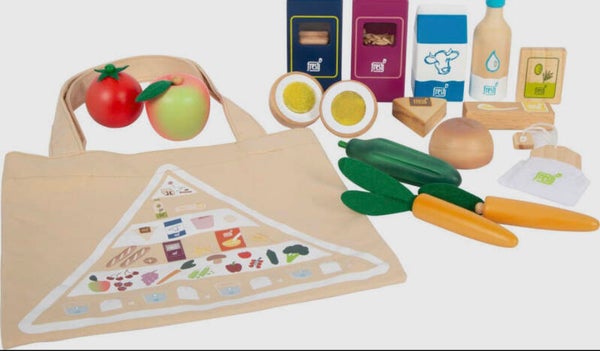 Houten boodschappenset "vegetarisch" sale