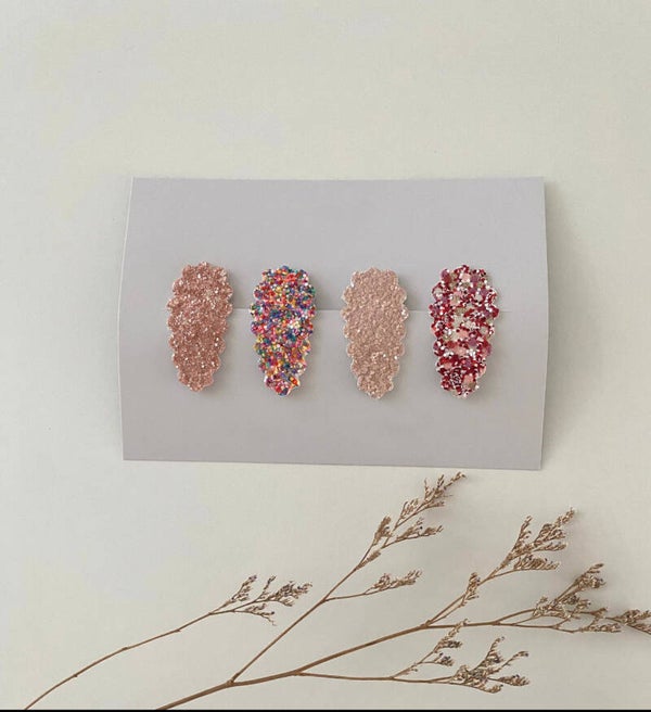 Haarspeldjes glitter roze