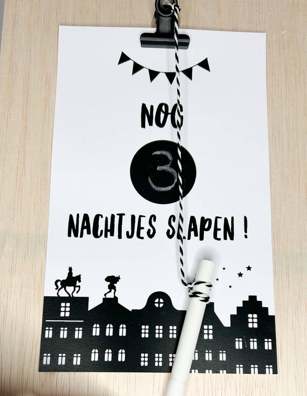 Houten aftelkalender Sinterklaas- sale