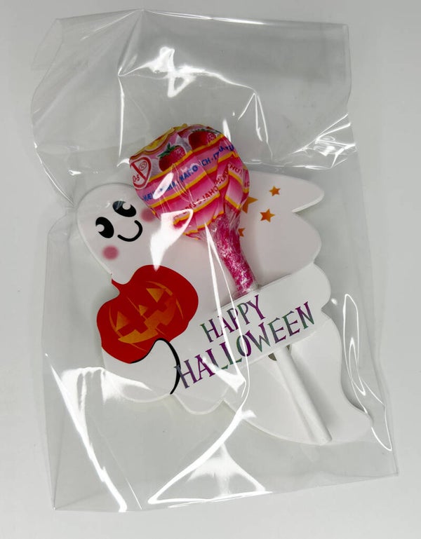 Halloween traktatie spookje met lolly